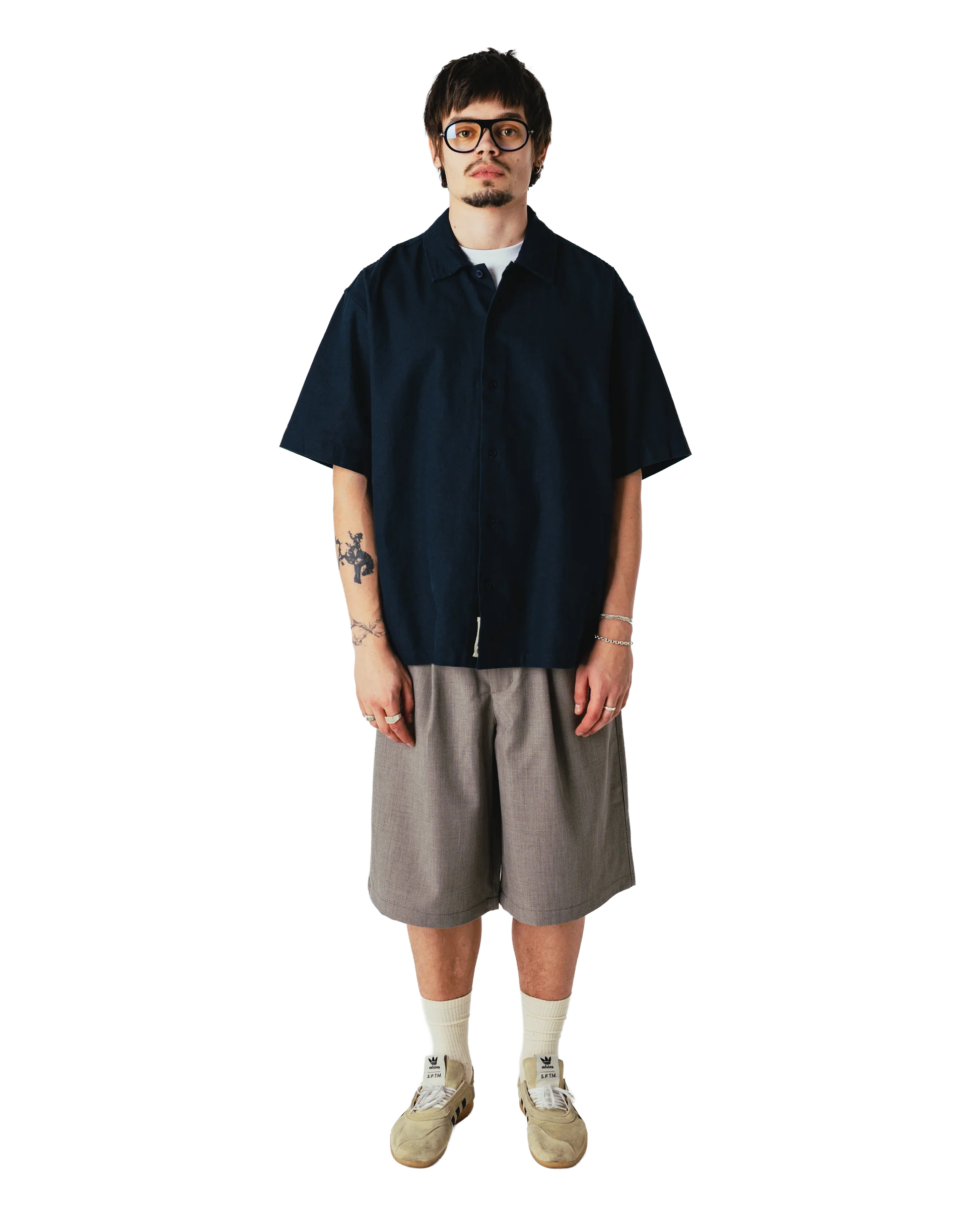 Banks Linen Shirt - Navy