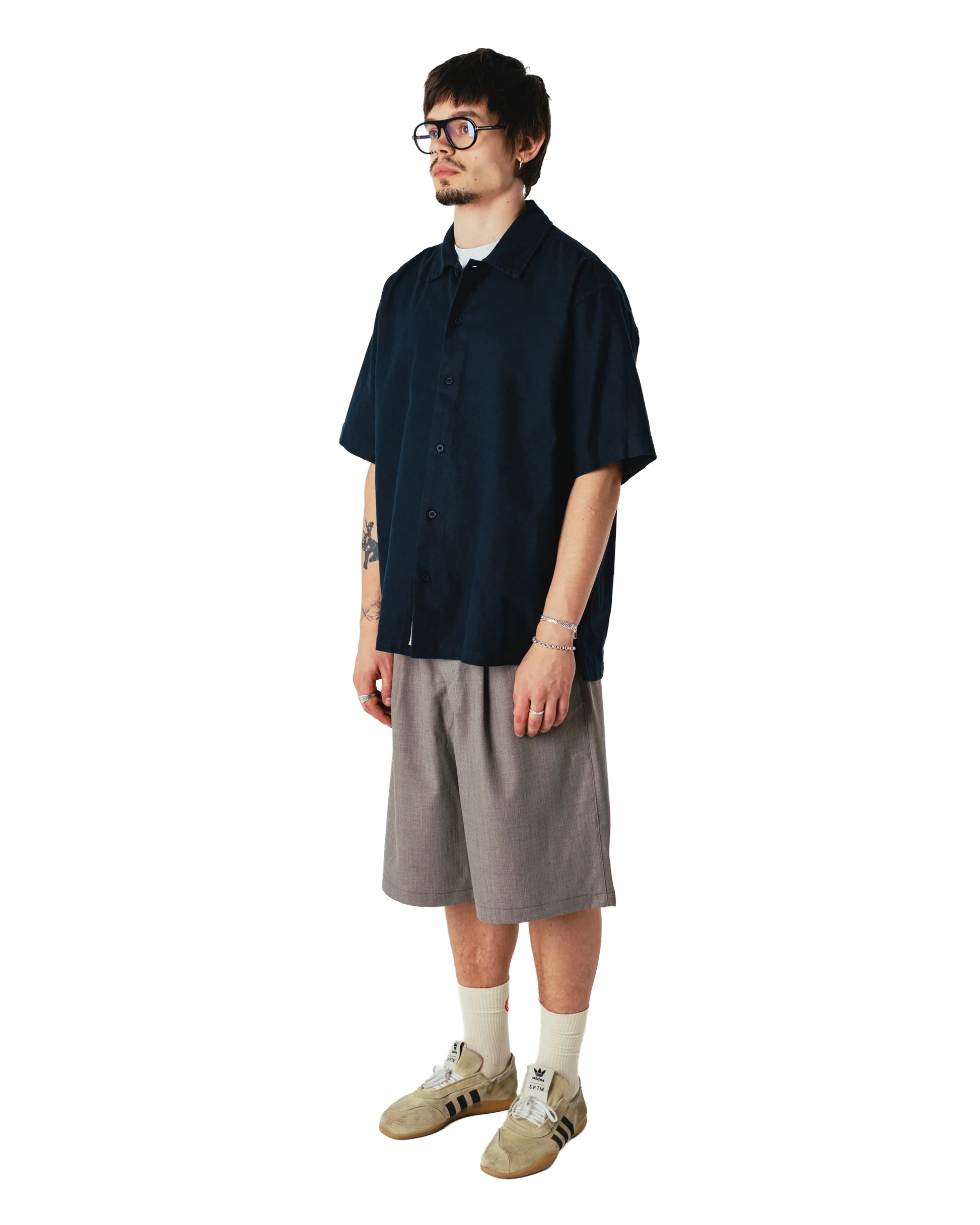 Banks Linen Shirt - Navy