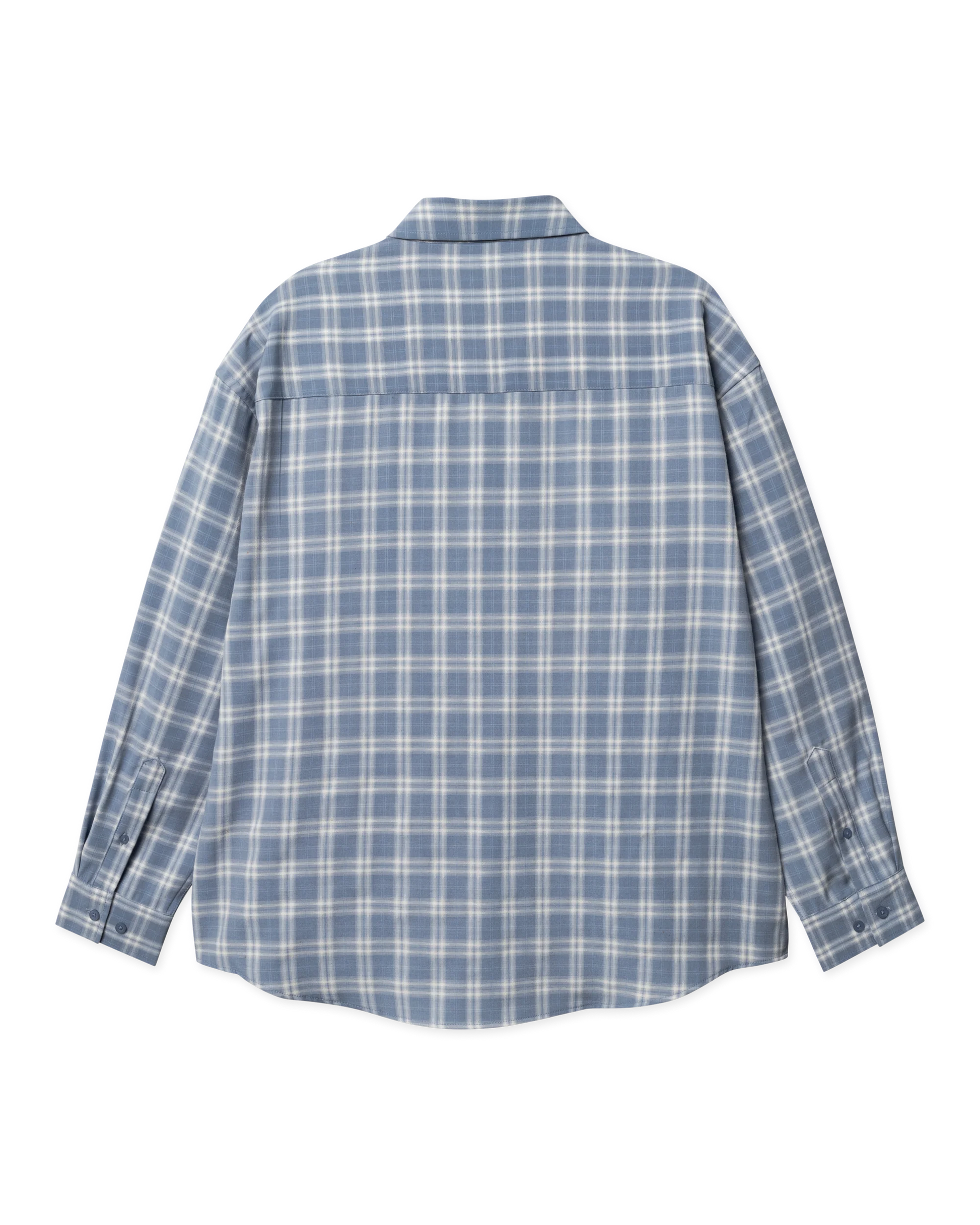 Jong Dobby Check Shirt - Light Blue