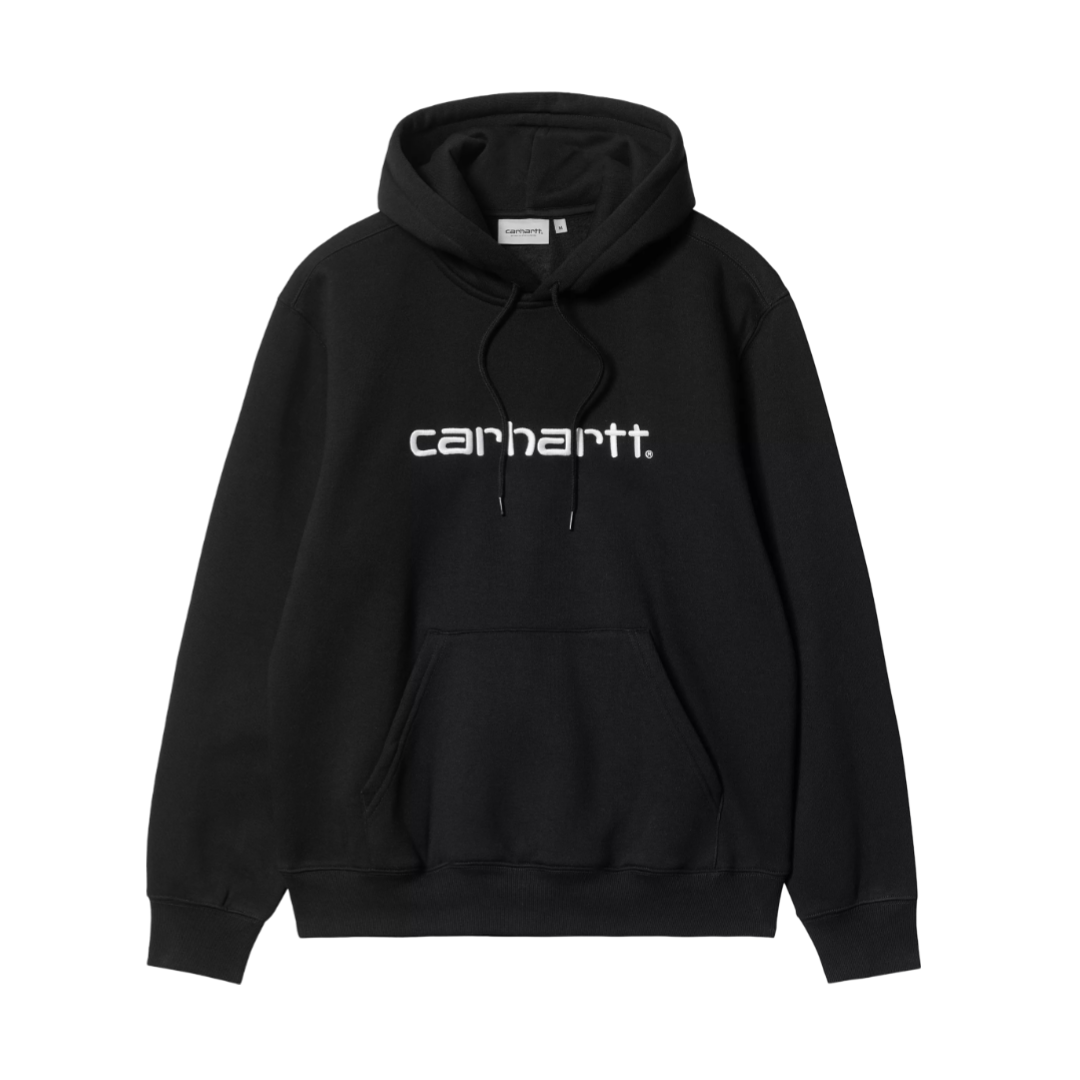 Hooded Carhartt Sweat - Black / White