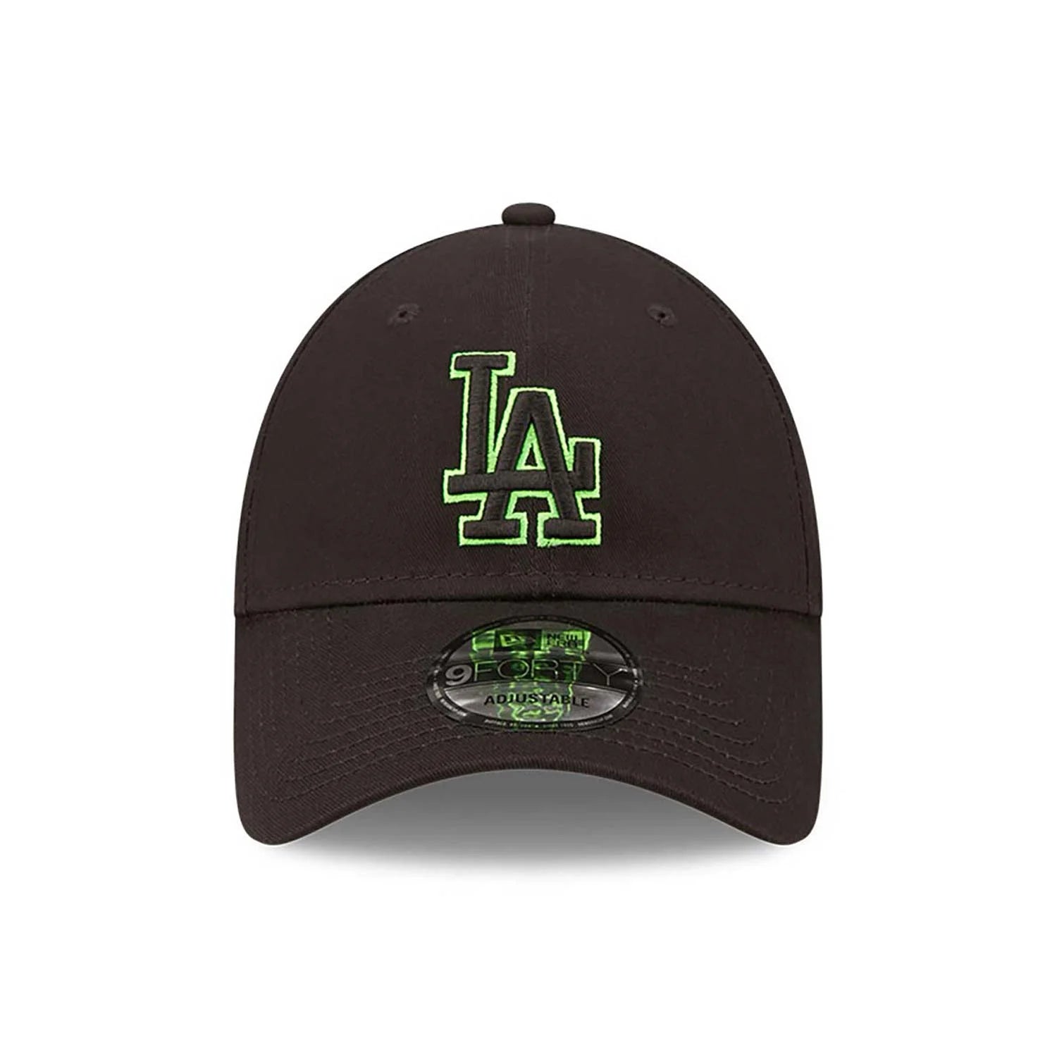9Forty Neon Outline - Los Angeles Dodgers Black/Cyber Green