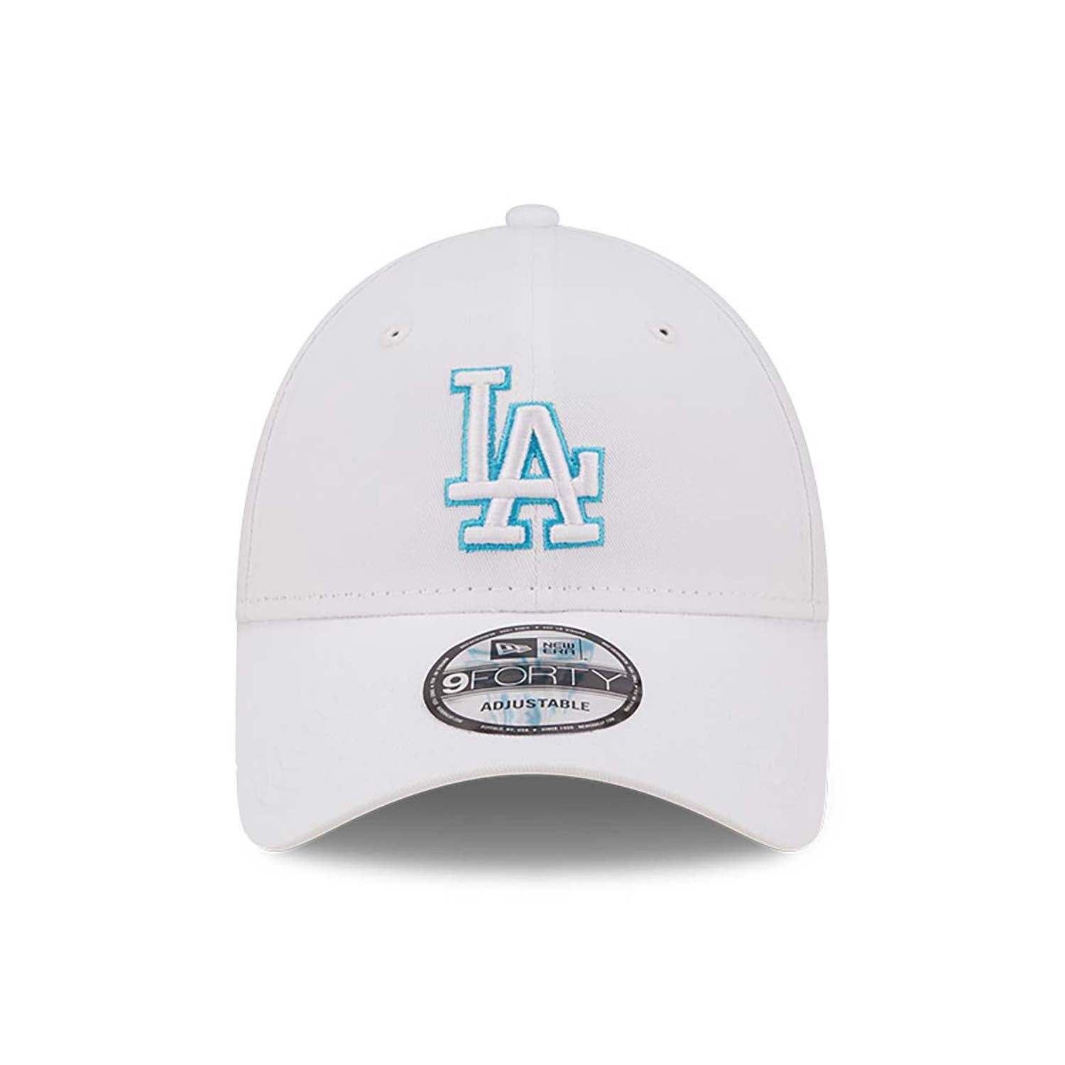 9Forty Neon Outline - Los Angeles Dodgers White/Clear Blue