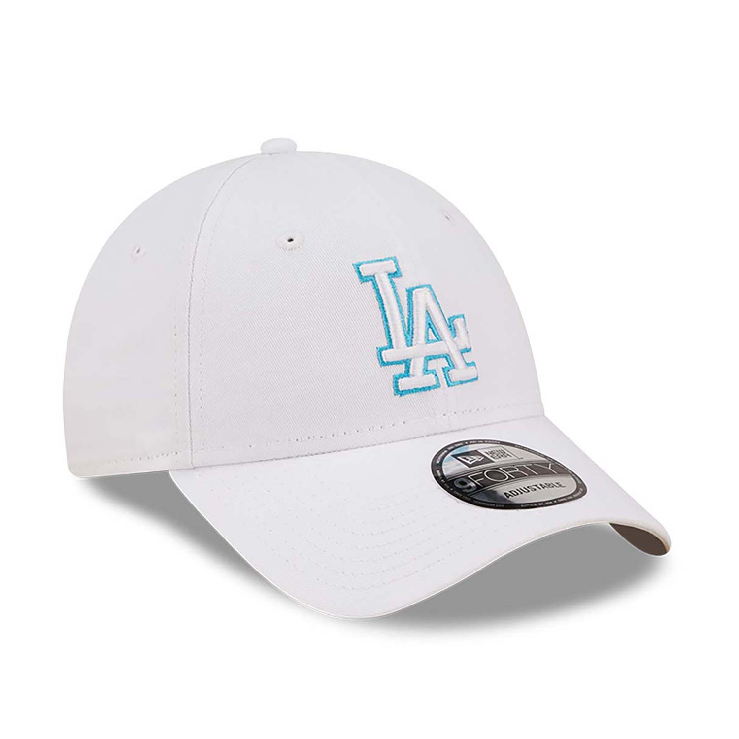 9Forty Neon Outline - Los Angeles Dodgers White/Clear Blue