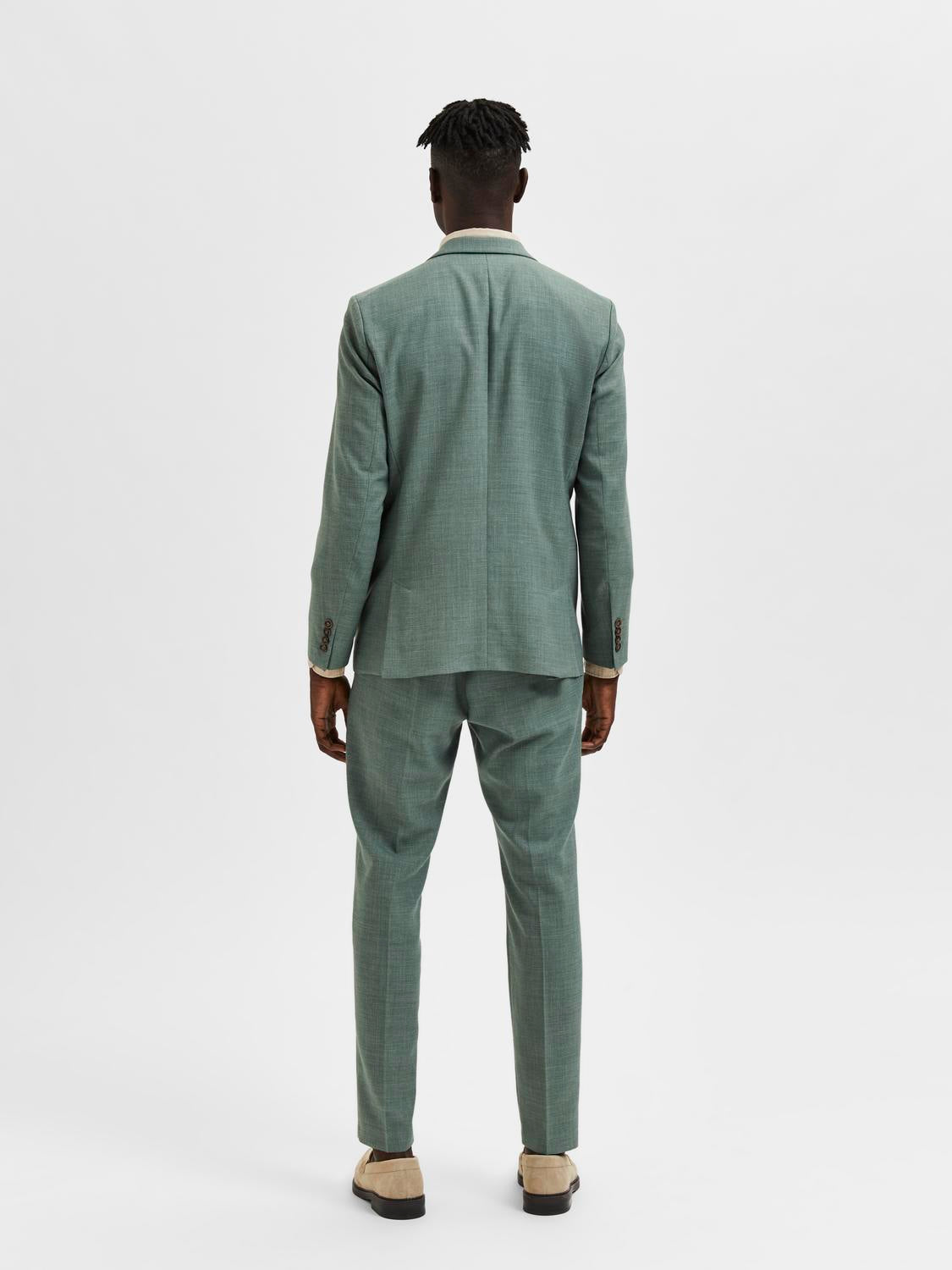 Oasis Linen Blazer - Light Green Melange