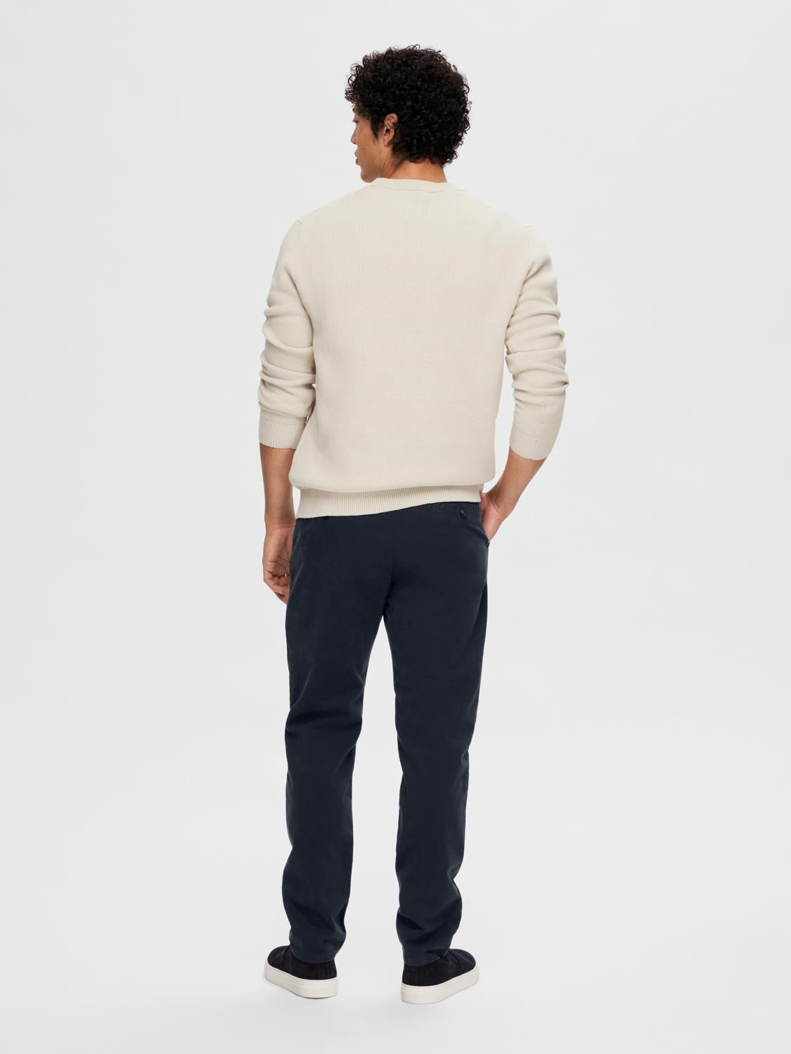 Dane Knit Structure Crew - Oatmeal