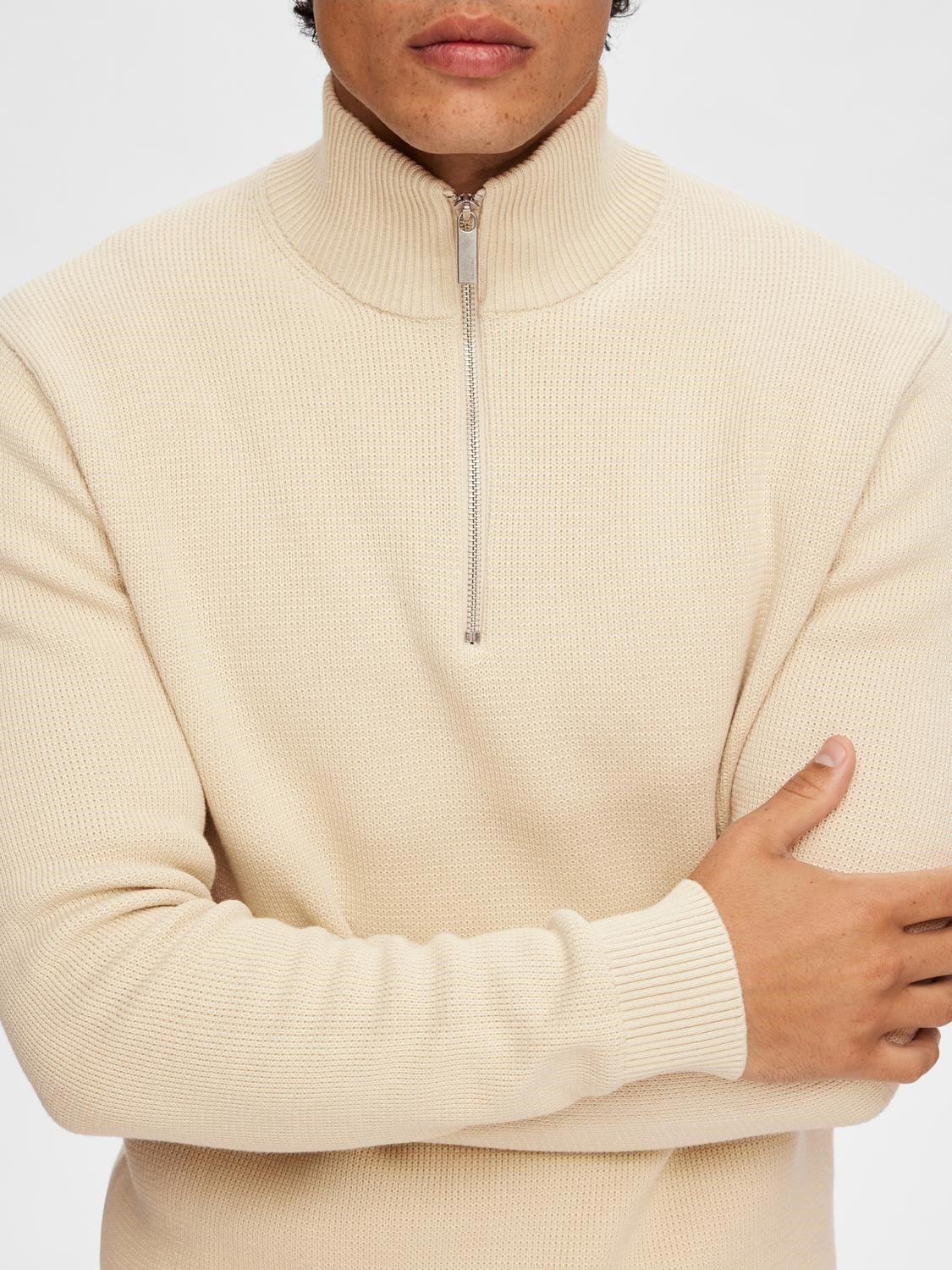 Dane Structure Zip - Oatmeal