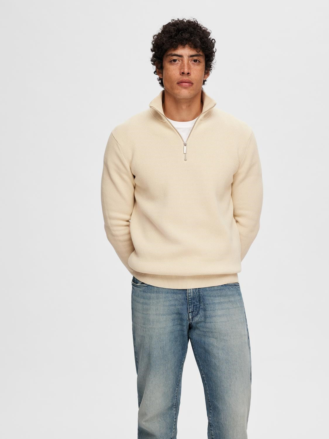 Dane Structure Zip - Oatmeal