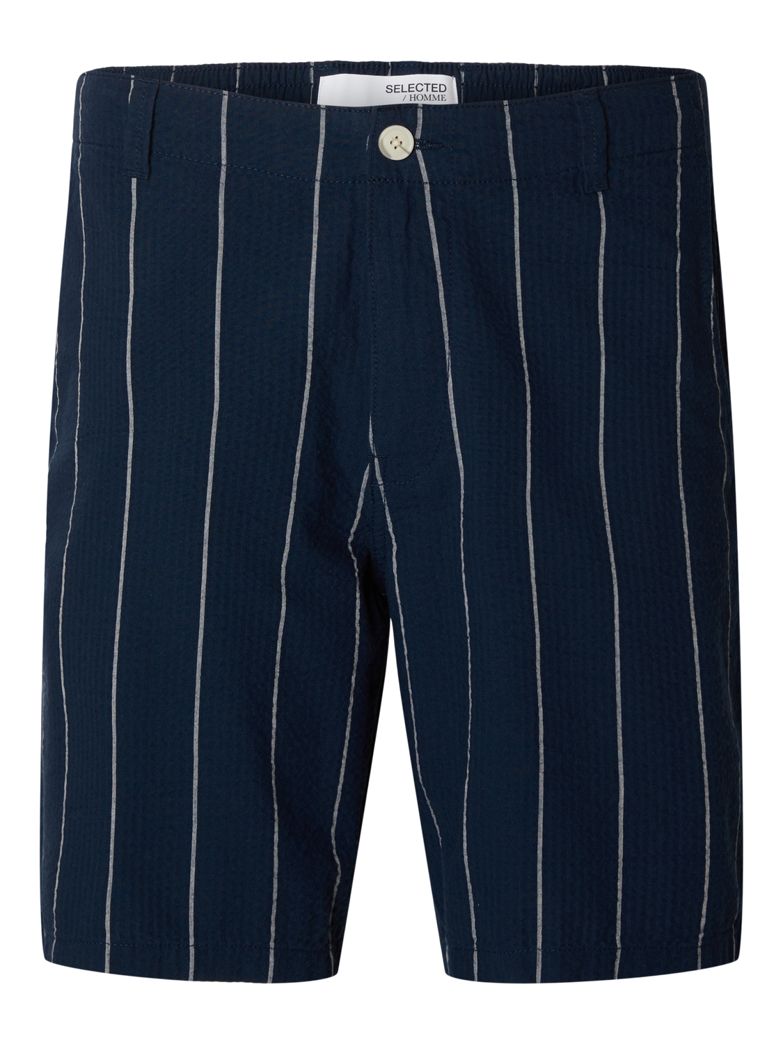 Regular West Shorts Camp - Sky Captain/Bright White Seersucker