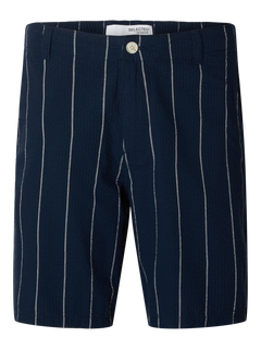 Regular West Shorts Camp - Sky Captain/Bright White Seersucker