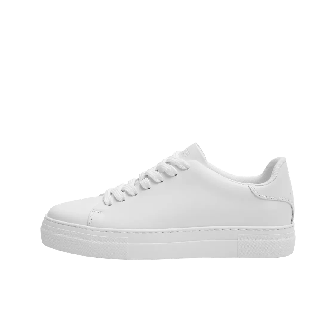 David Chunky Leather Sneaker - White/White sole