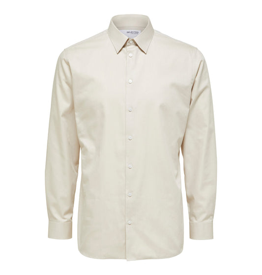Slim Ethan Shirt Long-Sleeve - Cloud Dancer