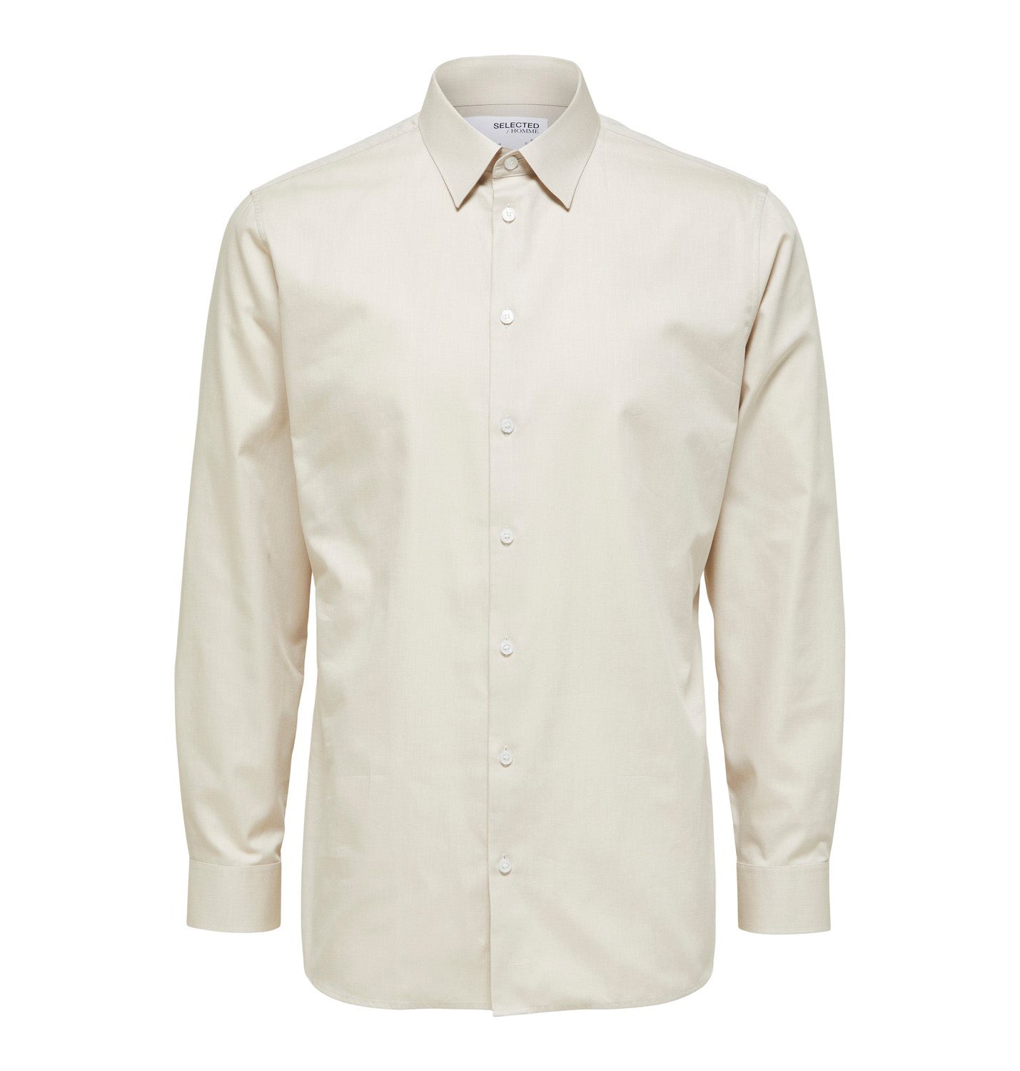 Slim Ethan Shirt Long-Sleeve - Cloud Dancer