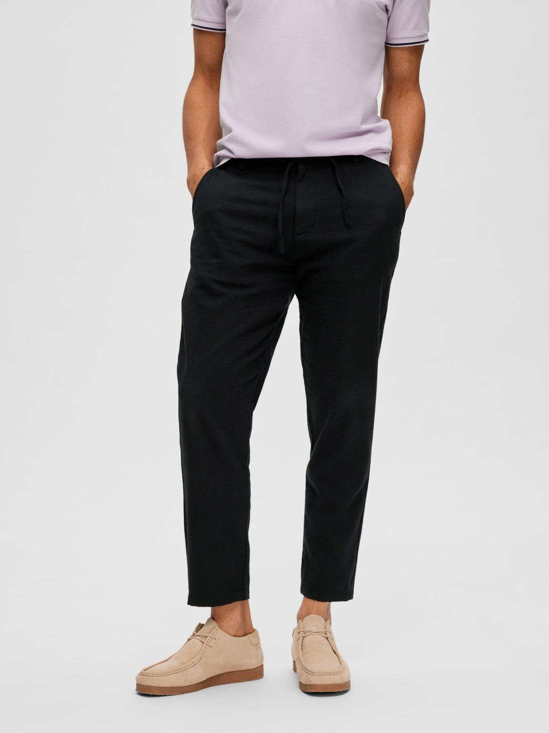 Slimtape Brody 172 Linen pant - Black