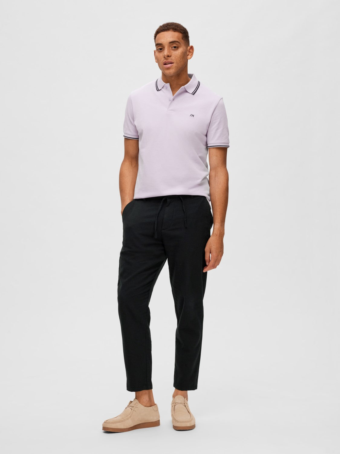 Slimtape Brody 172 Linen pant - Black
