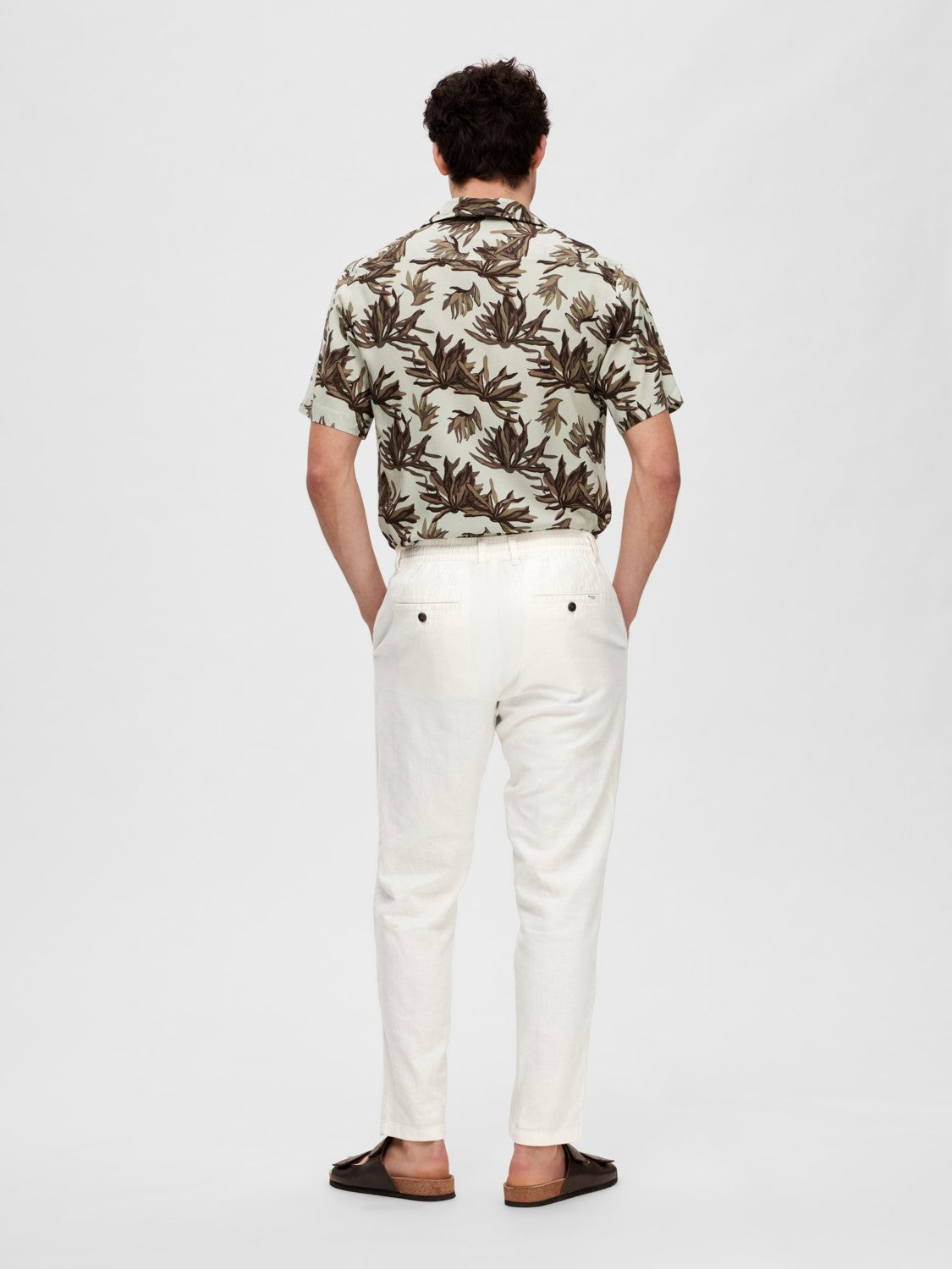 Slimtape Brody 172 Linen pant - Cloud Dancer