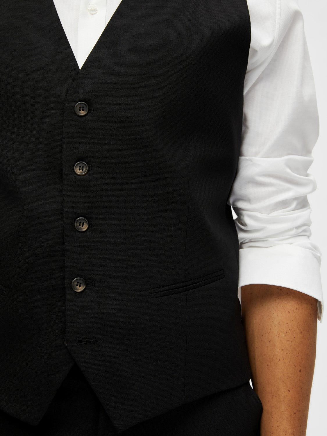 Slim Neil Waistcoat - Black